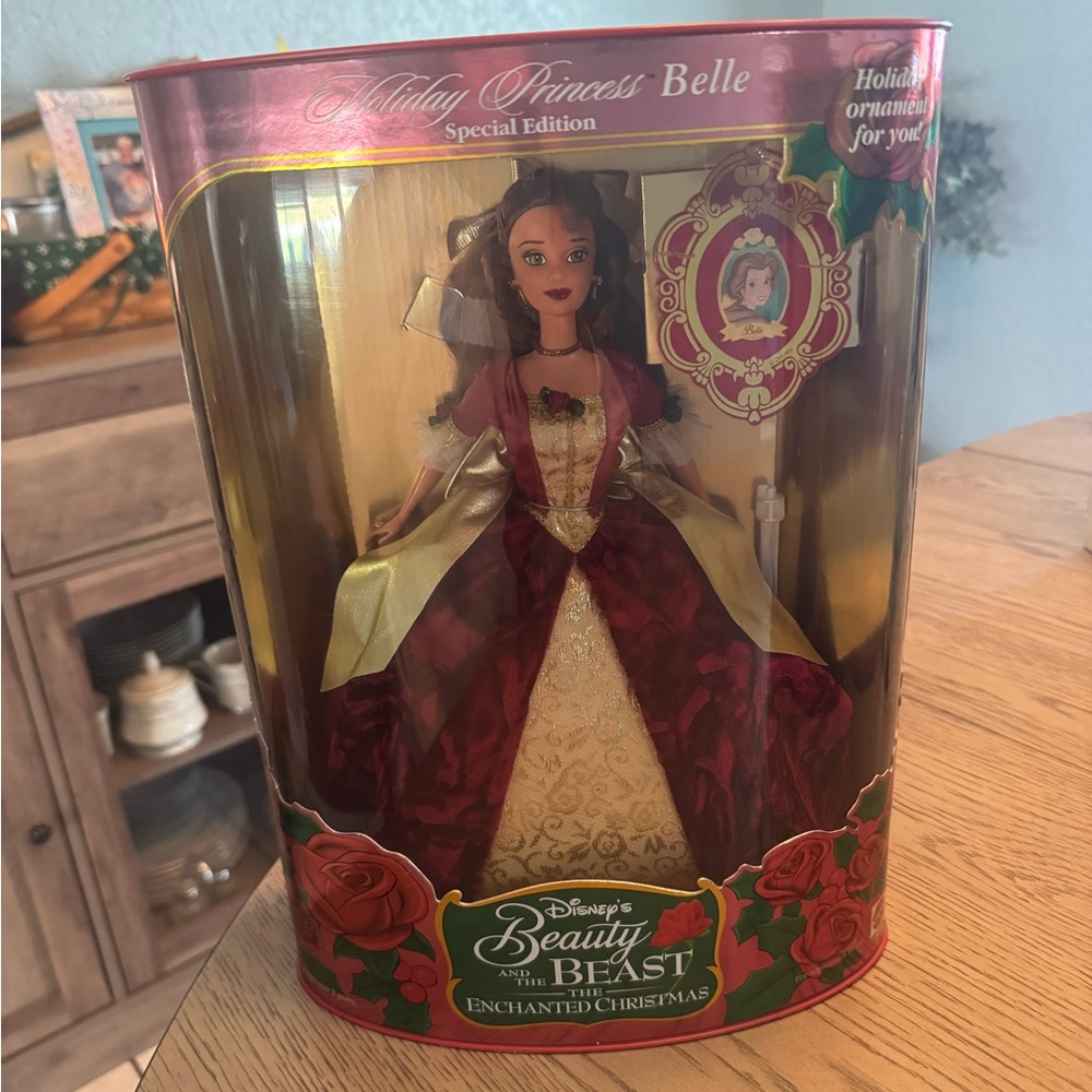 Mattel Holiday Belle Doll in Burgundy and Gold